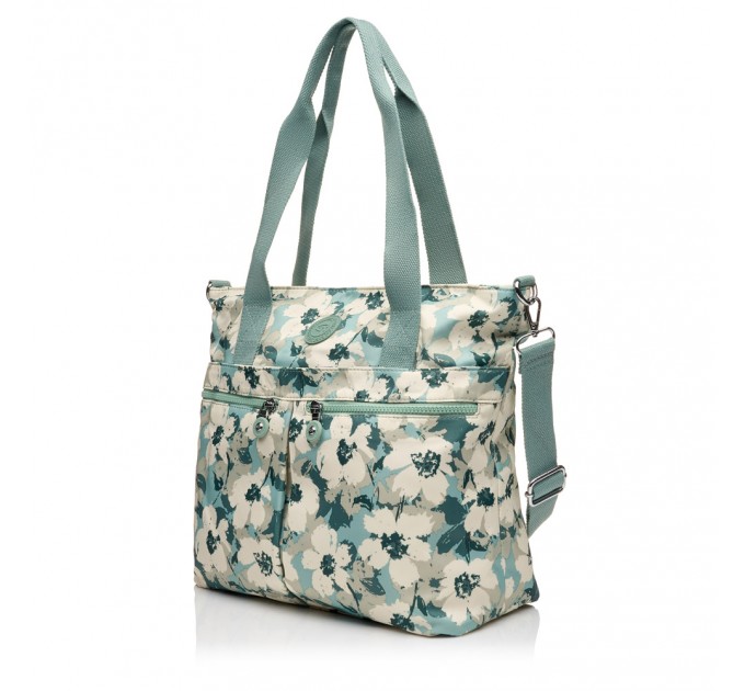 Жіноча сумка-шопер з поліестера зелений принт BAGS4LIFE 91003