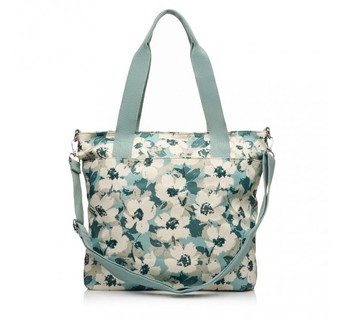 Жіноча сумка-шопер з поліестера зелений принт BAGS4LIFE 91003