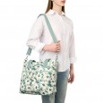 Жіноча сумка-шопер з поліестера зелений принт BAGS4LIFE 91003