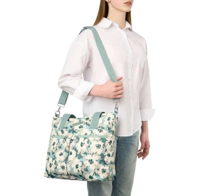 Жіноча сумка-шопер з поліестера зелений принт BAGS4LIFE 91003