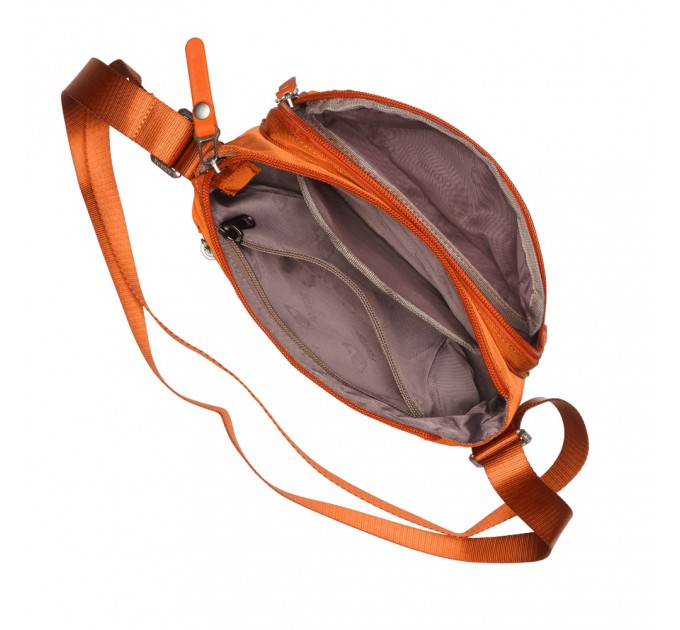 Мини-сумка женская из полиэстера оранжевая FOUVOR 3013-07