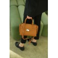 Жіноча сумка з натуральної шкіри руда BAGS4LIFE 89189 з ремінцем