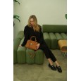 Жіноча сумка з натуральної шкіри руда BAGS4LIFE 89189 з ремінцем