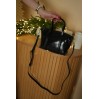 Жіноча сумка-тоут з натуральної шкіри чорна BAGS4LIFE 8866 з ручками