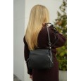 Сумка жіноча з натуральної шкіри чорна BAGS4LIFE 99-58