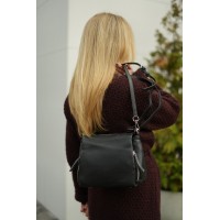 Сумка жіноча з натуральної шкіри чорна BAGS4LIFE 99-58