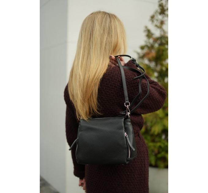 Сумка жіноча з натуральної шкіри чорна BAGS4LIFE 99-58 Сумка жіноча з натуральної шкіри чорна BAGS4LIFE 99-58