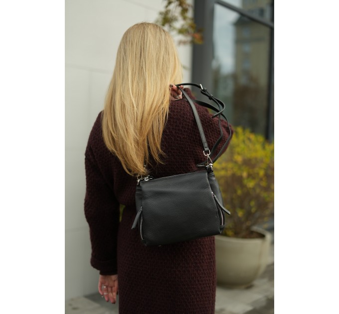 Сумка жіноча з натуральної шкіри чорна BAGS4LIFE 99-58 Сумка жіноча з натуральної шкіри чорна BAGS4LIFE 99-58