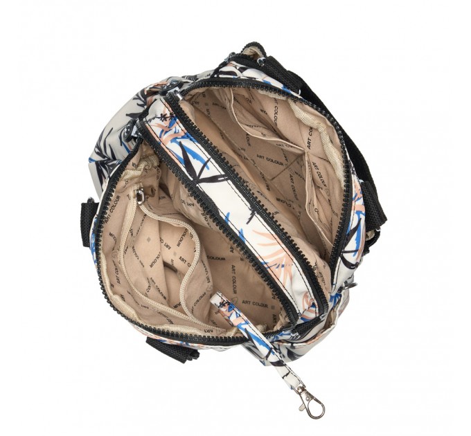 Сумка женская из полиэстера черный принт BAGS4LIFE 91403 с двумя ручками