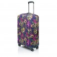 Маленький чехол для чемодана Vito Torelli фиолетовая абстракция лабиринт