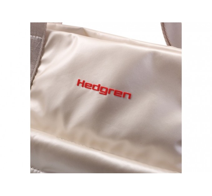 Сумка женская шопер из полиэстера бело-березовая HEDGREN COCOON HCOCN03/861-02