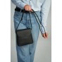 Жіноча сумка крос-боді з натуральної шкіри чорна BAGS4LIFE 55009 з клапаном