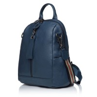 Рюкзак для жінок з натуральної шкіри синій BAGS4LIFE 6666