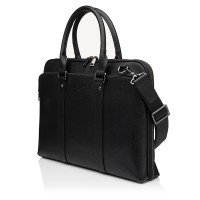 Чоловіча сумка-портфель з натуральної шкіри чорна BAGS4LIFE MAN 7143-3