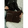 Женская сумка-рюкзак из натуральной замши и кожи коричневая BAGS4LIFE 900121F с накладными карманами