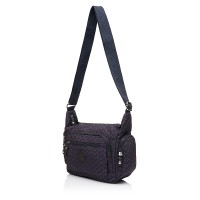 Жіноча сумка крос-боді з поліестеру синя BAGS4LIFE 91205 з принтом