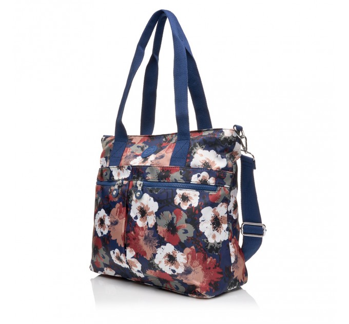 Жіноча сумка-шопер з поліестера синій принт BAGS4LIFE 91003