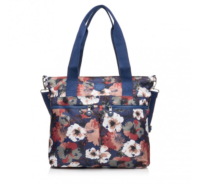 Жіноча сумка-шопер з поліестера синій принт BAGS4LIFE 91003