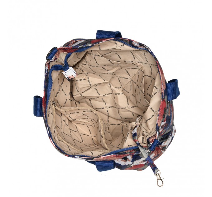 Жіноча сумка-шопер з поліестера синій принт BAGS4LIFE 91003