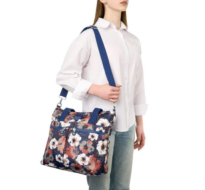 Жіноча сумка-шопер з поліестера синій принт BAGS4LIFE 91003