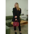 Жіноча сумка з натуральної шкіри червона BAGS4LIFE 89189 з ремінцем