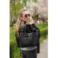 Сумка-тоут женская кожанная черная BAGS4LIFE 6013 с ремешком