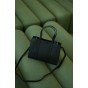 Жіноча сумка з натуральної шкіри чорна BAGS4LIFE 5112 прямокут. з ручками