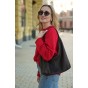 Жіноча сумка-хобо з натуральної шкіри коричнева BAGS4LIFE 8599