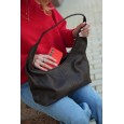Женская сумка-хобо с натуральной кожи коричневая BAGS4LIFE 8599