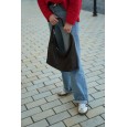 Женская сумка-хобо с натуральной кожи коричневая BAGS4LIFE 8599