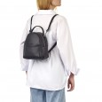 Жіночий рюкзак-сумка з натуральної шкіри чорний Vito Torelli 1071 1000