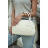 Сумка жіноча з натуральної шкіри біло-молочна BAGS4LIFE 273