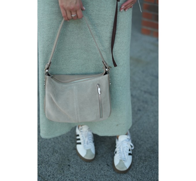 Сумка жіноча з натуральної шкіри бежева Vito Torelli 1068 6019/1075