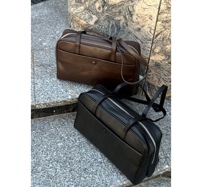 Сумка жіноча з натуральної шкіри чорна BAGS4LIFE 7006