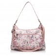Сумка хобо жіноча з поліестера рожевий принт BAGS4LIFE 91102 з довгою ручкою