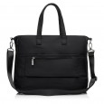 Жіноча ділова сумка-месенджер з поліестера чорна EPOL 6102-02 з довгою ручкою