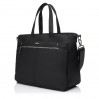 Жіноча ділова сумка-месенджер з поліестера чорна EPOL 6102-02 з довгою ручкою