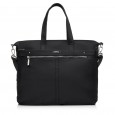 Жіноча ділова сумка-месенджер з поліестера чорна EPOL 6102-02 з довгою ручкою