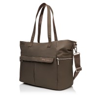 Женская сумка-шоппер из полиэстера коричневая EPOL 6098-04 Женская сумка-шоппер из полиэстера коричневая EPOL 6098-04