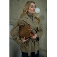 Сумка жіноча з натуральної шкіри та замші руда BAGS4LIFE 9880-1 з ремінцями та брелоком