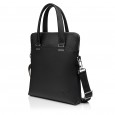Чоловіча сумка-портфель з натуральної шкіри чорна BAGS4LIFE MAN 9617-1 з двома ручками