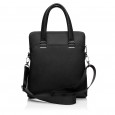 Чоловіча сумка-портфель з натуральної шкіри чорна BAGS4LIFE MAN 9617-1 з двома ручками