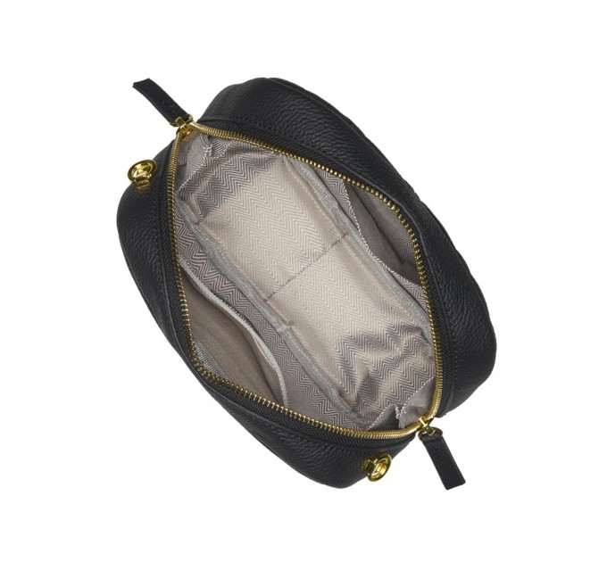 Женская сумка кросс-боди из натуральной кожи чорная BAGS4LIFE H0051