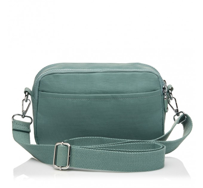 Сумка жіноча з полиэстера зелена BAGS4LIFE 88006 стьобана кишеня