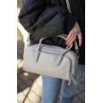 Жіноча сумка з натуральної шкіри біло-сіра BAGS4LIFE 8208
