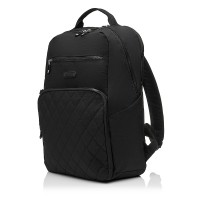 Рюкзак жіночий з поліестера чорний BAGS4LIFE 88001 зі стьобаною кишенею