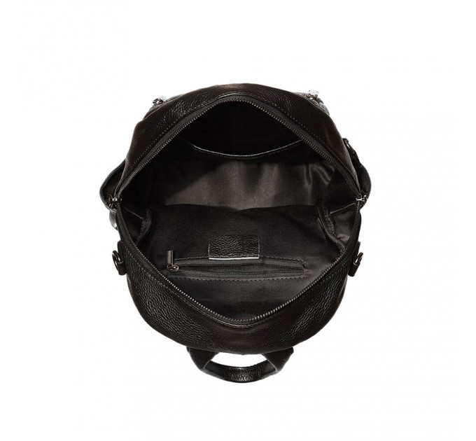 Рюкзак жіночий шкіряний чорний BAGS4LIFE 15833
