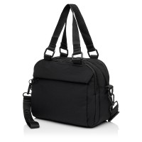 Женская сумка кросс-боди с полиэстера черная BAGS4LIFE 66606 с двумя ручками