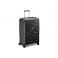 Чемодан большой пластиковый черный Roncato Modo Starlight 423451/01 с расширением
