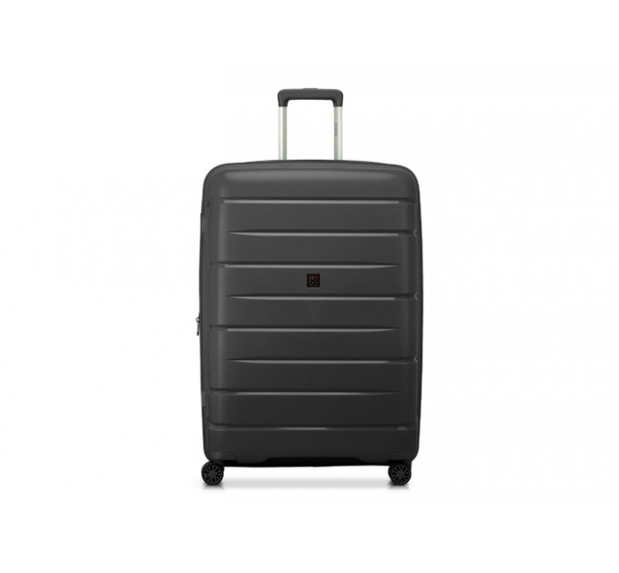 Чемодан большой пластиковый черный Roncato Modo Starlight 423451/01 с расширением